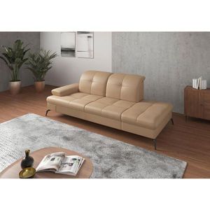 Sit & More LEŇOŠKA, textil, koža, cappuccino vyobraziť