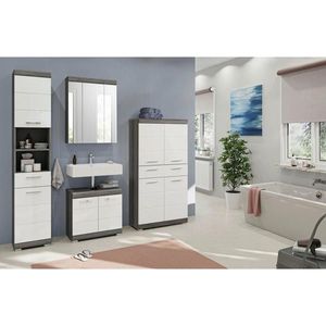 MID.YOU KÚPEĽŇA sivá, biela s vysokým leskom vyobraziť