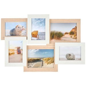 RÁM NA FOTOKOLÁŽ, 6 foto, 54/37/3 cm vyobraziť