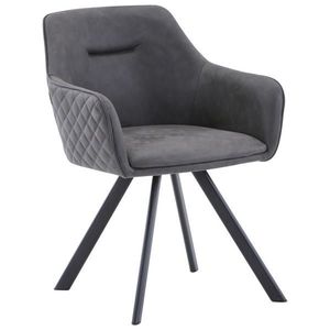 Hom`in STOLIČKA S PODRÚČKAMI, železo, mikrovlákno, čierna, sivohnedá vyobraziť