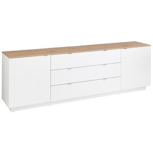 MID.YOU NÍZKA KOMODA, biela, dub artisan, 240/77/44 cm vyobraziť