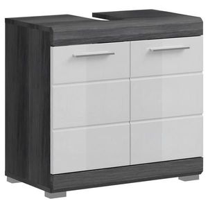 MID.YOU SKRINKA POD UMÝVADLO, biela s vysokým leskom, antracitová, sivá, 60/56/34 cm vyobraziť