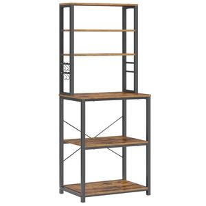 MID.YOU REGÁL, čierna, sivohnedá, železo, 60/167/40 cm vyobraziť