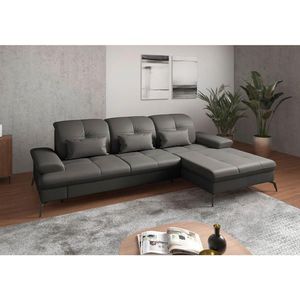 Sit & More ROHOVÁ SEDAČKA, textil, koža, antracitová vyobraziť