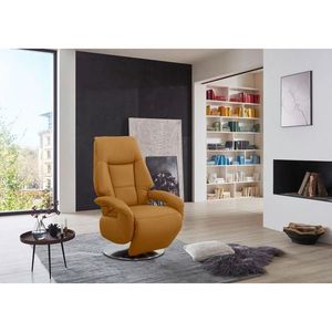 Sit & More RELAXAČNÉ KRESLO, koža, kari žltá vyobraziť