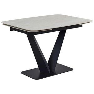 Novel JEDÁLENSKÝ STÔL, čierna, biela, 120-180/90/76 cm vyobraziť