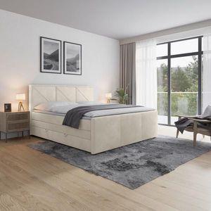 MID.YOU BOXSPRINGOVÁ POSTEĽ, 180/200 cm, krémová vyobraziť