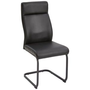 Livetastic STOLIČKA S PRUŽNÝM PODNOŽÍM, vzhľad kože, čierna vyobraziť