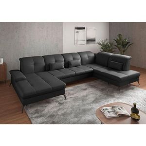 Sit & More SEDACIA SÚPRAVA, textil, koža, čierna vyobraziť