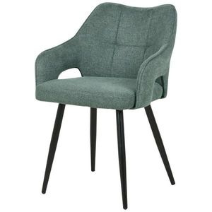 MID.YOU STOLIČKA S PODRÚČKAMI, železo, tkaná textília, zelená vyobraziť