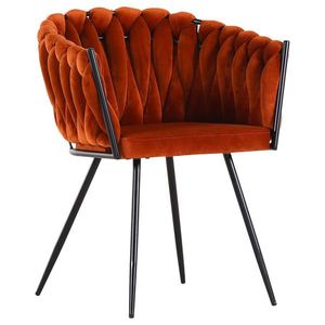 Landscape STOLIČKA S PODRÚČKAMI, hliník, velúr, oranžová vyobraziť