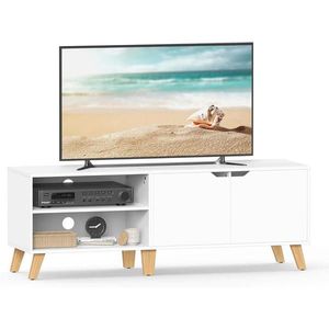 MID.YOU TV DIEL, biela, svetlohnedá, 140/45/40 cm vyobraziť