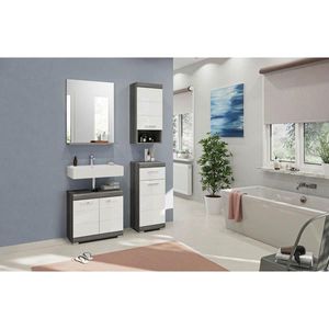 MID.YOU KÚPEĽŇA antracitová, sivá, biela s vysokým leskom vyobraziť