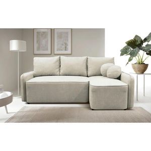 MID.YOU ROHOVÁ SEDAČKA, textil, krémová vyobraziť