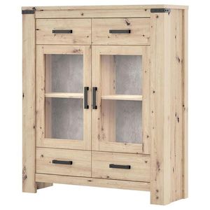 Hom`in VYSOKÁ KOMODA, bridlicová, dub artisan, 125/146/40 cm vyobraziť