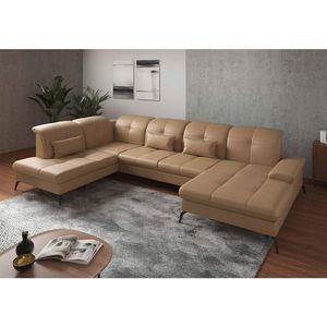 Sit & More SEDACIA SÚPRAVA, textil, koža, cappuccino vyobraziť