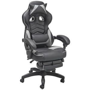 Livetastic HERNÁ STOLIČKA, vzhľad kože, mikrovlákno, sivá, čierna vyobraziť