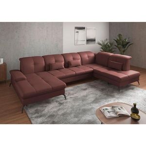 Sit & More SEDACIA SÚPRAVA, textil, koža, červenohnedá vyobraziť