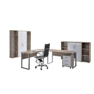 MID.YOU KANCELÁRIA, dub sonoma, biela s vysokým leskom, vyobraziť