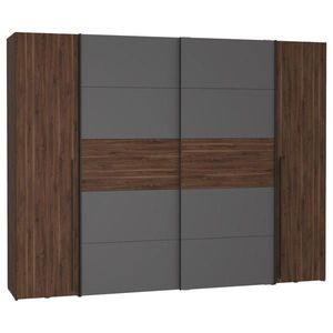 MID.YOU ŠATNÍKOVÁ SKRIŇA, sivá, farba vlašského orecha, 270/210/61 cm vyobraziť