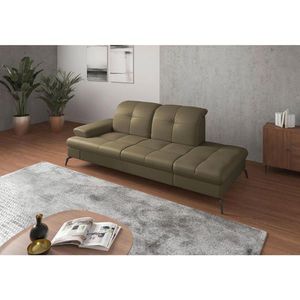 Sit & More LEŇOŠKA, textil, koža, olivovozelená vyobraziť