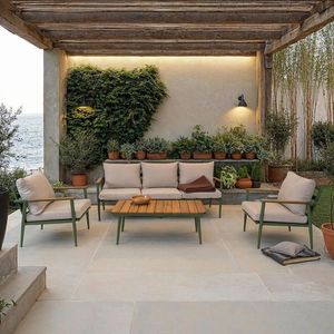 Ambia Garden TERASOVÁ SEDACIA SÚPRAVA 3-dielne, drevo, kov, textil vyobraziť