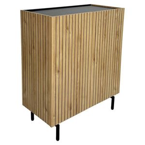 Xora VYSOKÁ KOMODA, čierna, farba duba, 80/95/40 cm vyobraziť