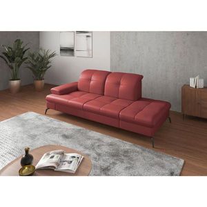 Sit & More LEŇOŠKA, textil, koža, červená vyobraziť