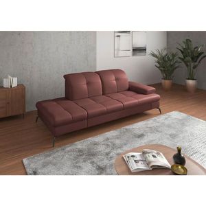 Sit & More LEŇOŠKA, textil, koža, červenohnedá vyobraziť