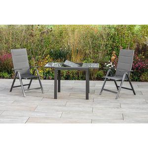 Gardenson ZÁHRADNÝ STÔL, kov, sklo, 80-120/75, 5/70 cm80-120/75, 5/70 cm vyobraziť