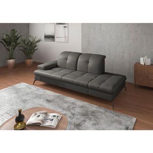 Sit & More LEŇOŠKA, textil, koža, antracitová vyobraziť