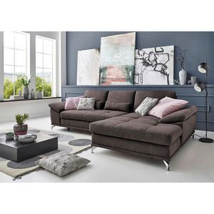 Sit & More ROHOVÁ SEDAČKA, textil, tmavohnedá vyobraziť