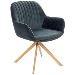 MID.YOU STOLIČKA S PODRÚČKAMI, zamat, prírodná farba, tmavosivá vyobraziť