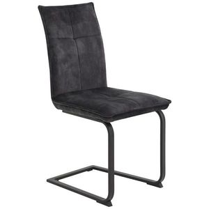 Carryhome STOLIČKA S PRUŽNÝM PODNOŽÍM, zamat, velúr, antracitová vyobraziť