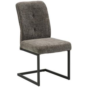 MID.YOU STOLIČKA S PRUŽNÝM PODNOŽÍM, kord, sivá, čierna vyobraziť