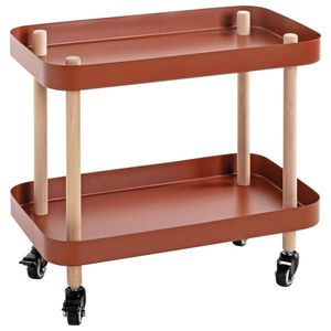 SERVÍROVACÍ VOZÍK, prírodná farba, červená, farba buka, 50/30/47 cm vyobraziť