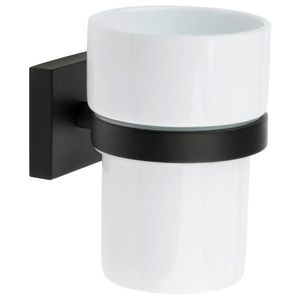 POHÁR NA ZUBNÉ KEFKY čierna, biela vyobraziť