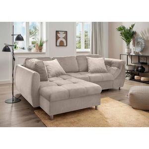 Livetastic ROZKLADACIA ROHOVÁ SEDAČKA, textil, taupe vyobraziť