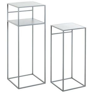 SADA PRÍRUČNÝCH STOLÍKOV, svetlosivá vyobraziť