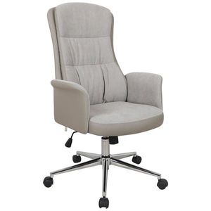 MID.YOU KANCELÁRSKE KRESLO, vzhľad kože, plochá tkanina, sivá vyobraziť