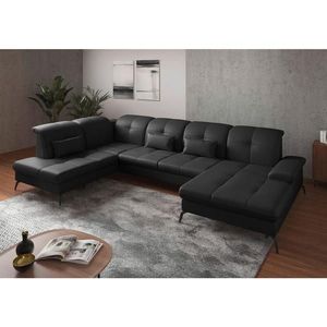 Sit & More SEDACIA SÚPRAVA, textil, koža, čierna vyobraziť