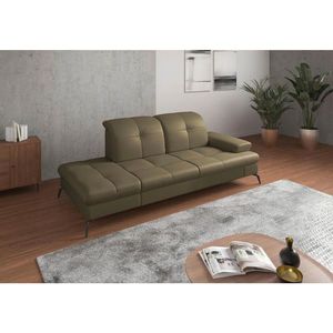 Sit & More LEŇOŠKA, textil, koža, olivovozelená vyobraziť