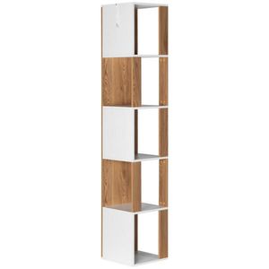 MID.YOU ROHOVÝ REGÁL, prírodná farba, biela, 34/185/34 cm vyobraziť