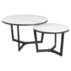 MID.YOU SADA KONFERENČNÝCH STOLÍKOV, čierna, biela, kameň, 68, 5/68, 5/43 cm vyobraziť
