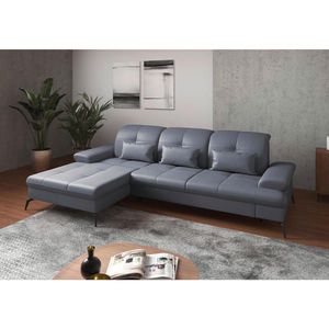 Sit & More ROHOVÁ SEDAČKA, textil, koža, sivomodrá vyobraziť