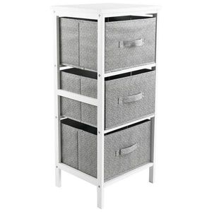 Carryhome KOMODA, borovica, sivá, biela, 37/80/30 cm vyobraziť