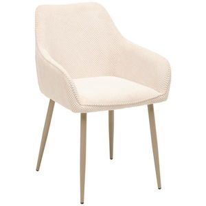 MID.YOU STOLIČKA S PODRÚČKAMI, železo, tkaná textília, béžová vyobraziť