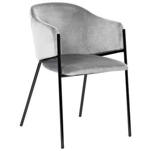 Livetastic STOLIČKA S PODRÚČKAMI, zamat, čierna, svetlosivá vyobraziť