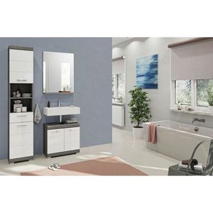 MID.YOU KÚPEĽŇA antracitová, sivá, biela s vysokým leskom vyobraziť