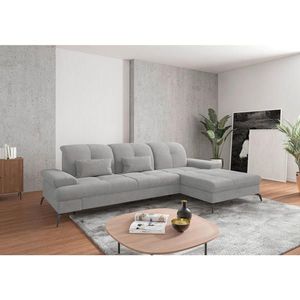 Sit & More ROHOVÁ SEDAČKA, textil, svetlosivá vyobraziť